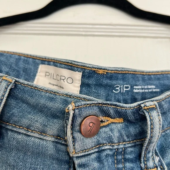 Pilcro Blue Wide-Leg Jeans - Picture 2 of 3